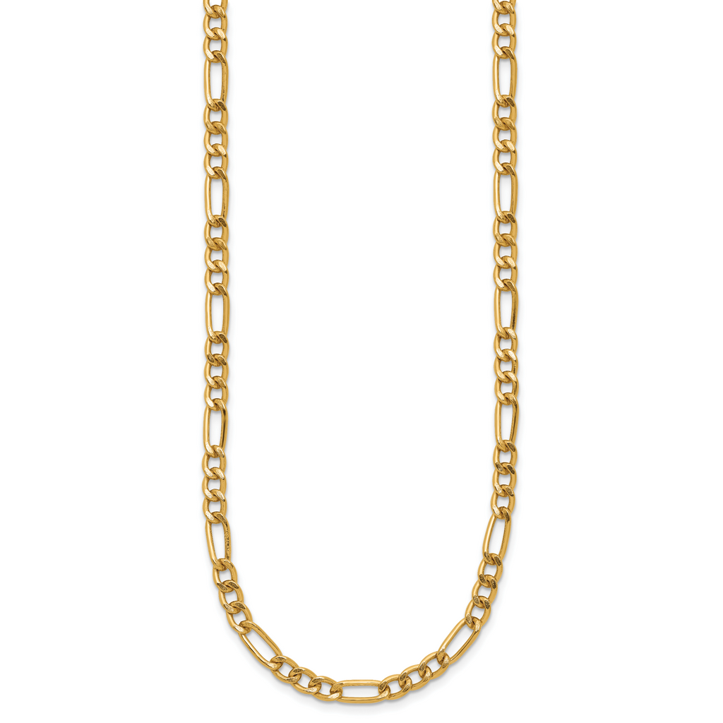 14K Gold Filled Figaro Chain Necklace in 4.6mm Width - view 2