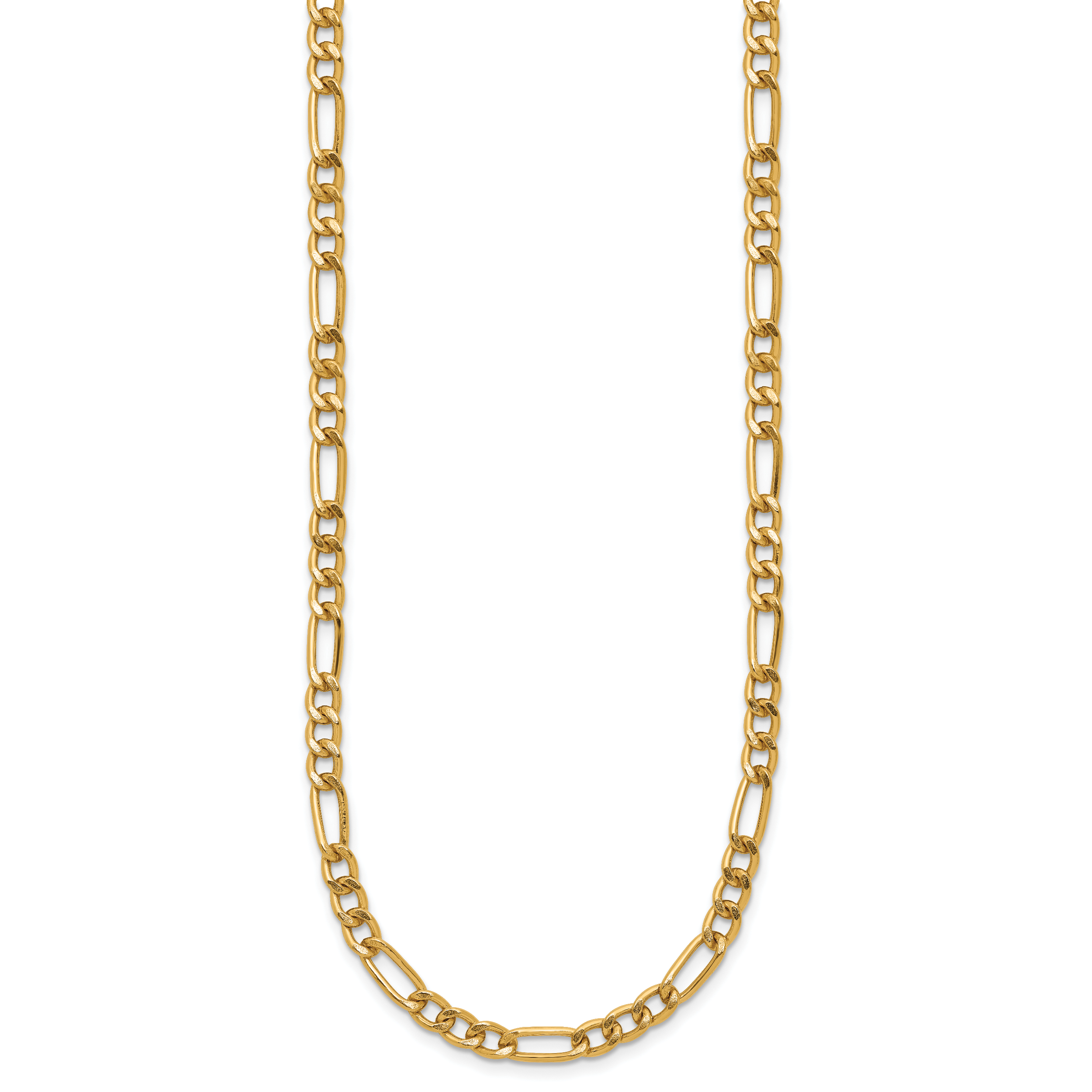 14K Gold Filled Figaro Chain Necklace in 4.6mm Width - view 2