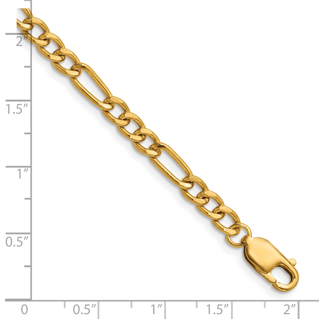 14K Gold Filled Figaro Chain Necklace in 4.6mm Width - view 6