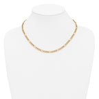 14K Gold Filled Figaro Chain Necklace in 4.6mm Width - view 4