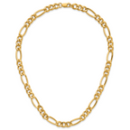 14K Gold Filled Heavy Figaro Chain Necklace in 7.75mm Width - view 5