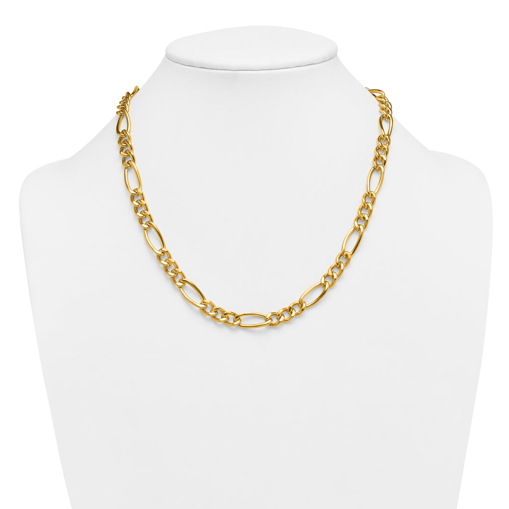 14K Gold Filled Heavy Figaro Chain Necklace in 7.75mm Width