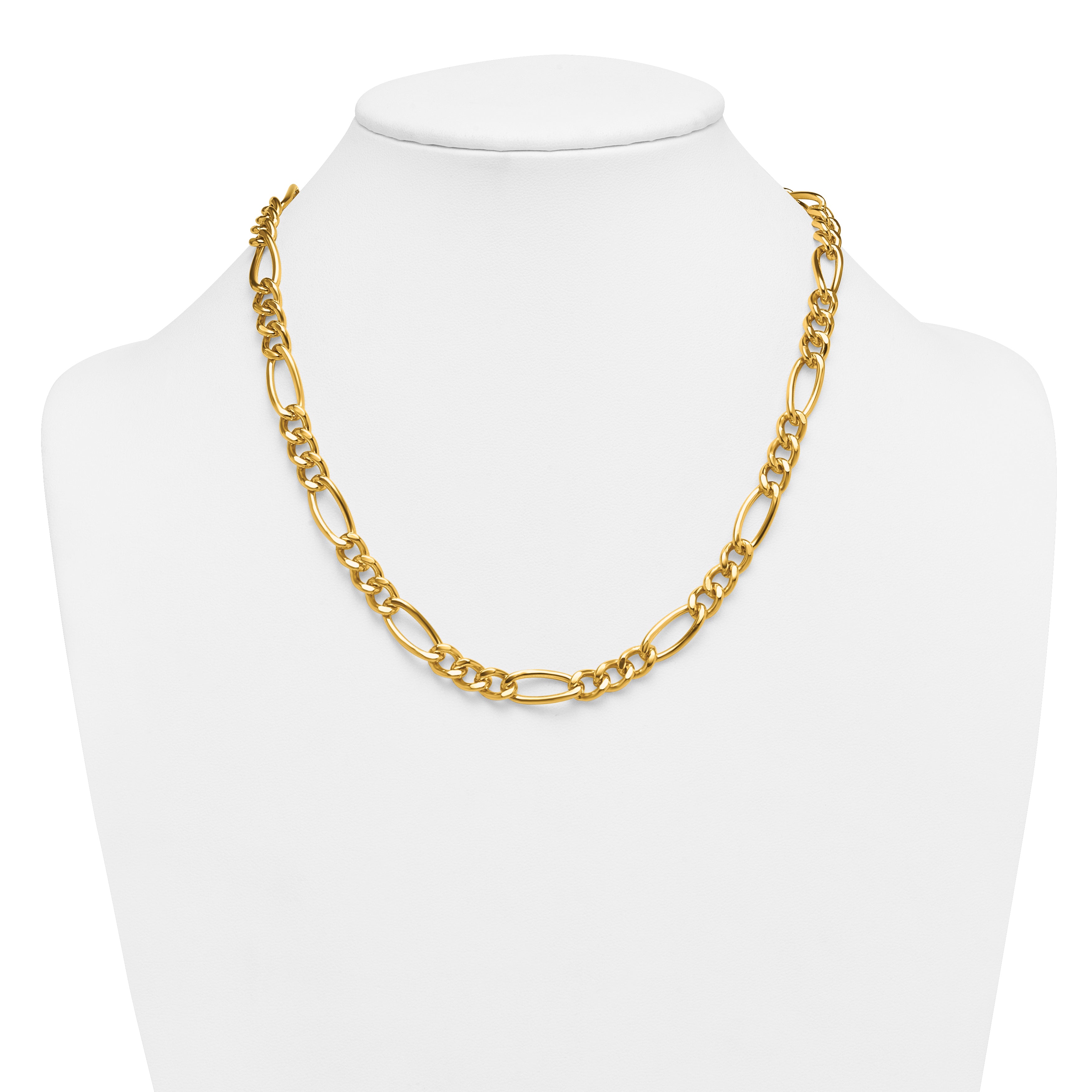 14K Gold Filled Heavy Figaro Chain Necklace in 7.75mm Width