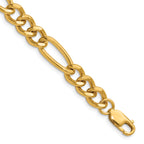 14K Gold Filled Heavy Figaro Chain Necklace in 7.75mm Width by Sophia Jewelers