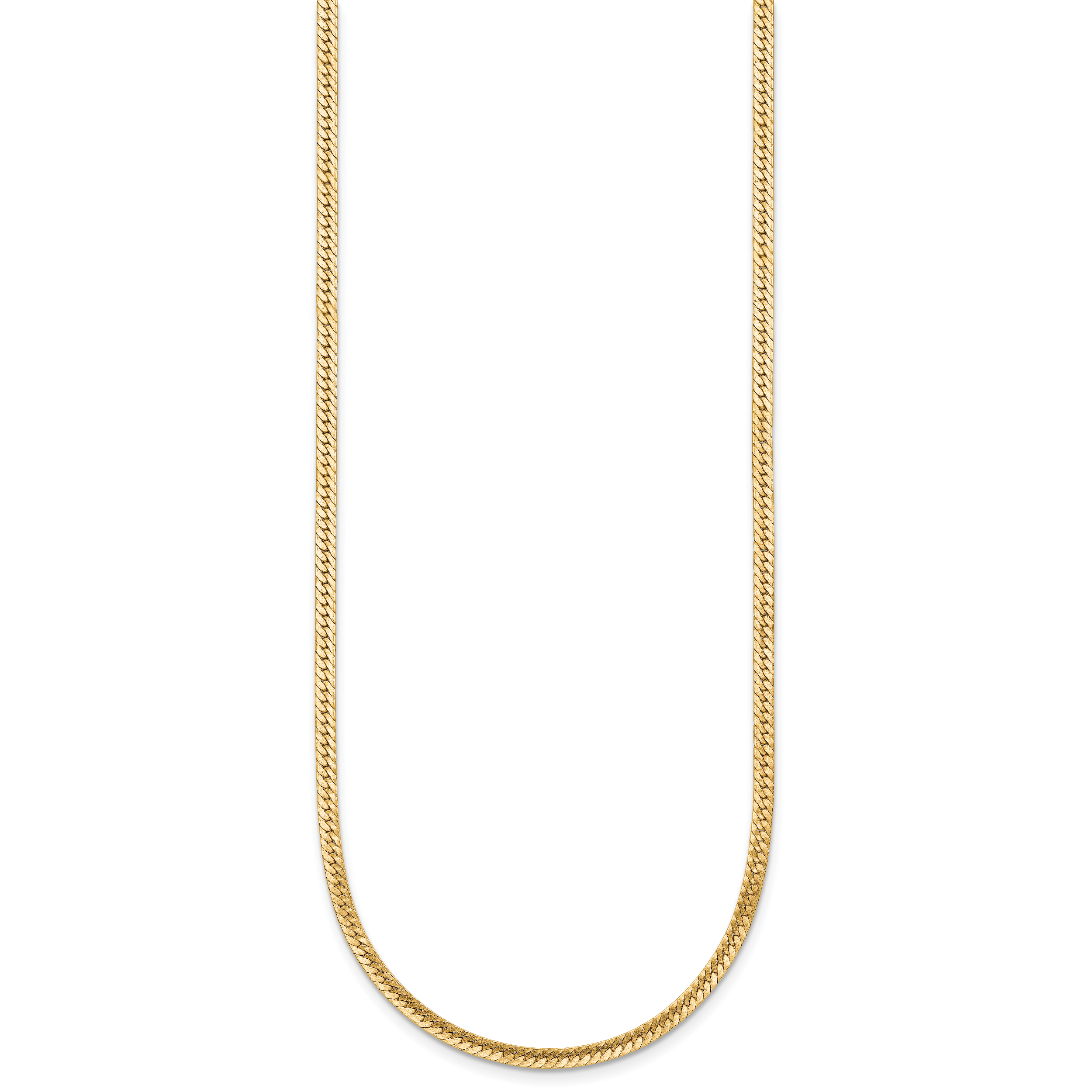 14K Gold Filled Herringbone Chain Necklace in 2.5mm Width - view 2