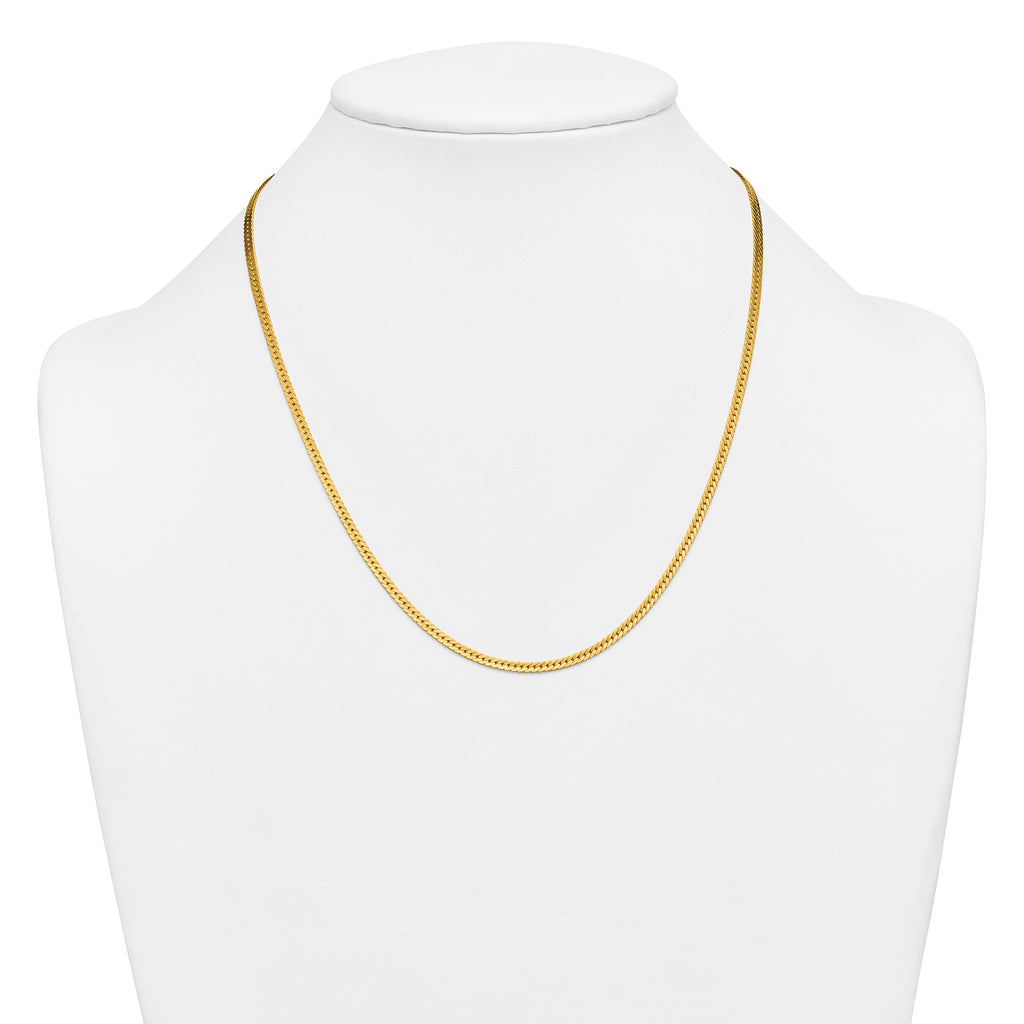 Herringbone Chain Necklace in 14/20 Gold Filled, 2.5mm