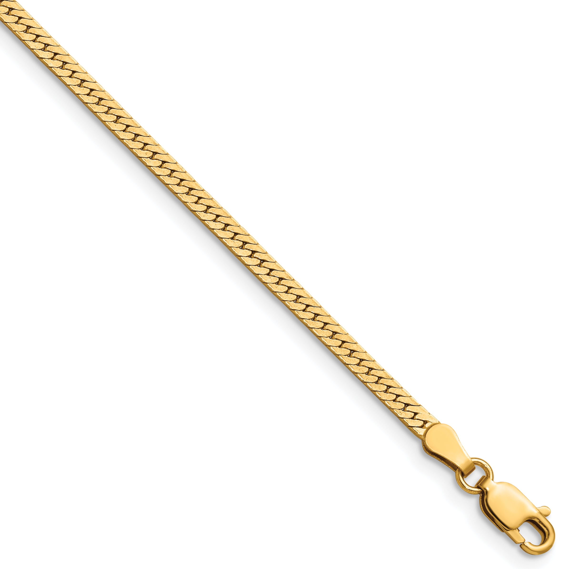 14K Gold Filled Herringbone Chain Necklace in 2.5mm Width by Sophia Jewelers