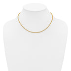 14K Gold Filled 2.0mm Beaded Necklace - view 3
