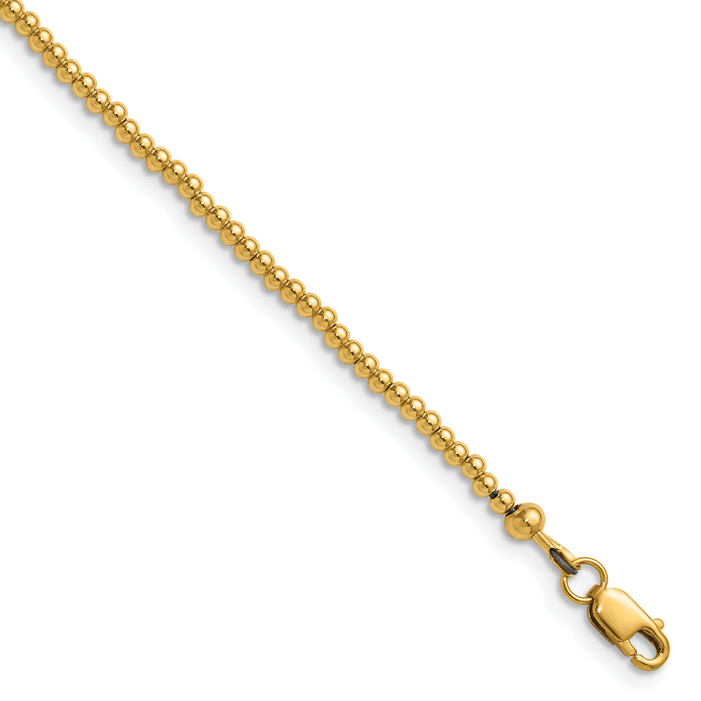 14K Gold Filled 2.0mm Beaded Necklace by Sophia Jewelers