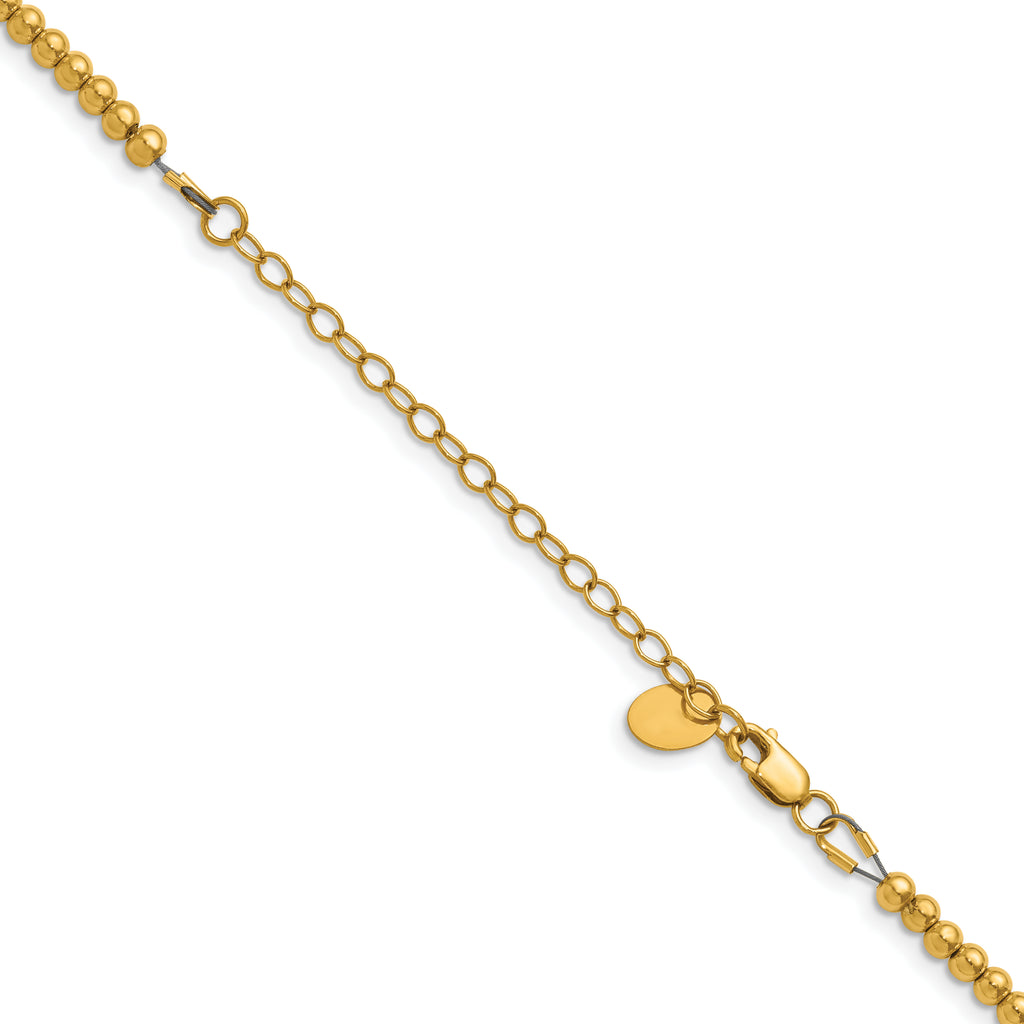14K Gold Filled 3.0mm Beaded Necklace - view 2