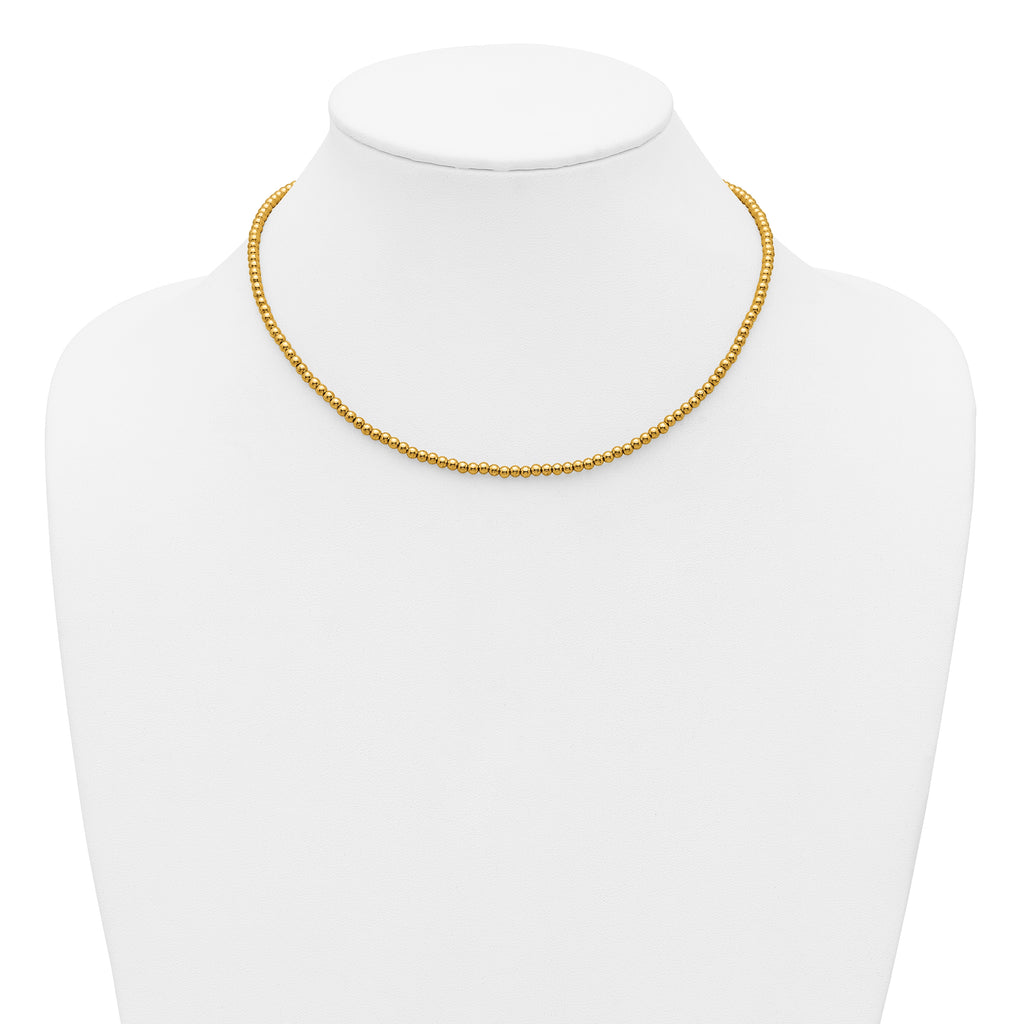 14K Gold Filled 3.0mm Beaded Necklace - view 3
