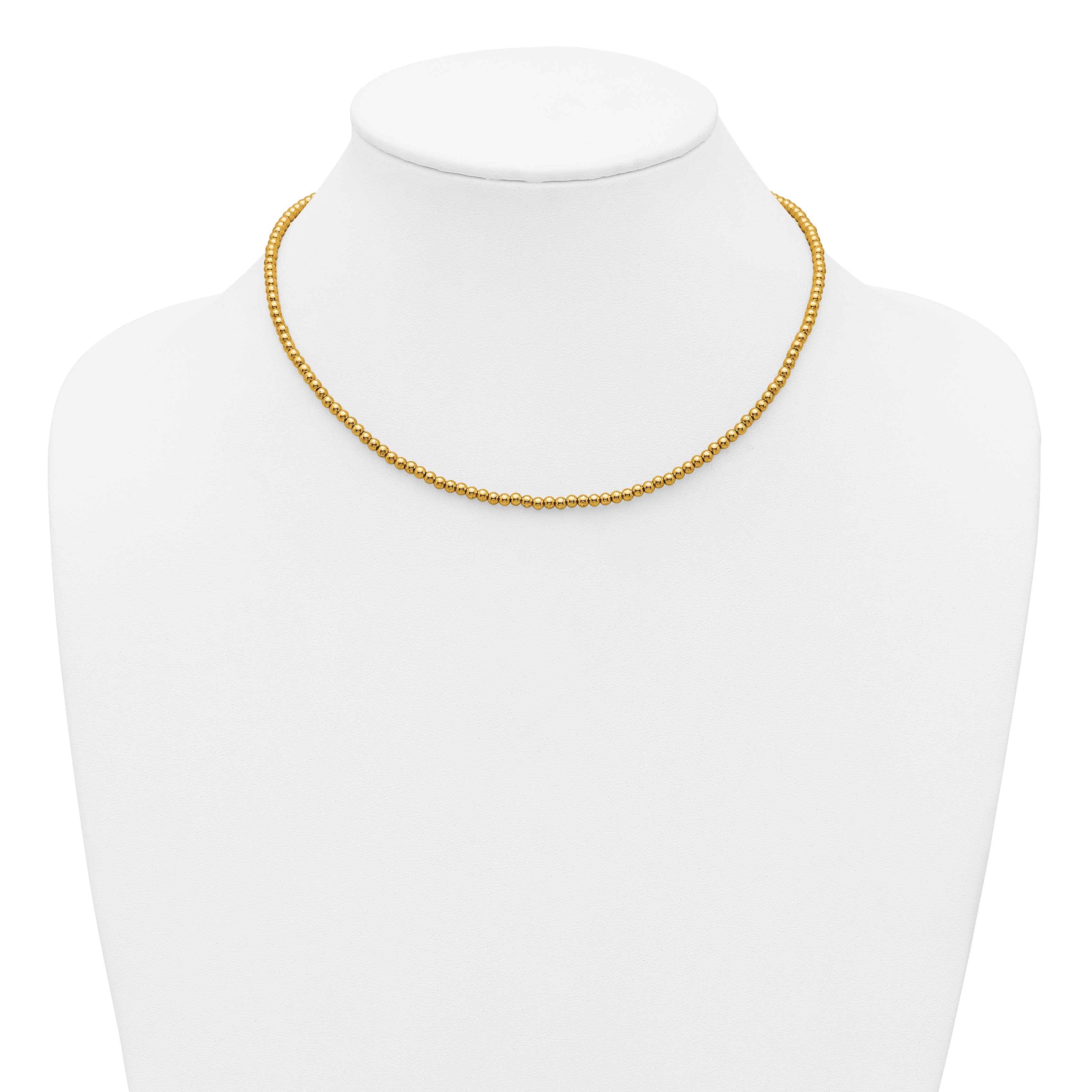 14K Gold Filled 3.0mm Beaded Necklace - view 3
