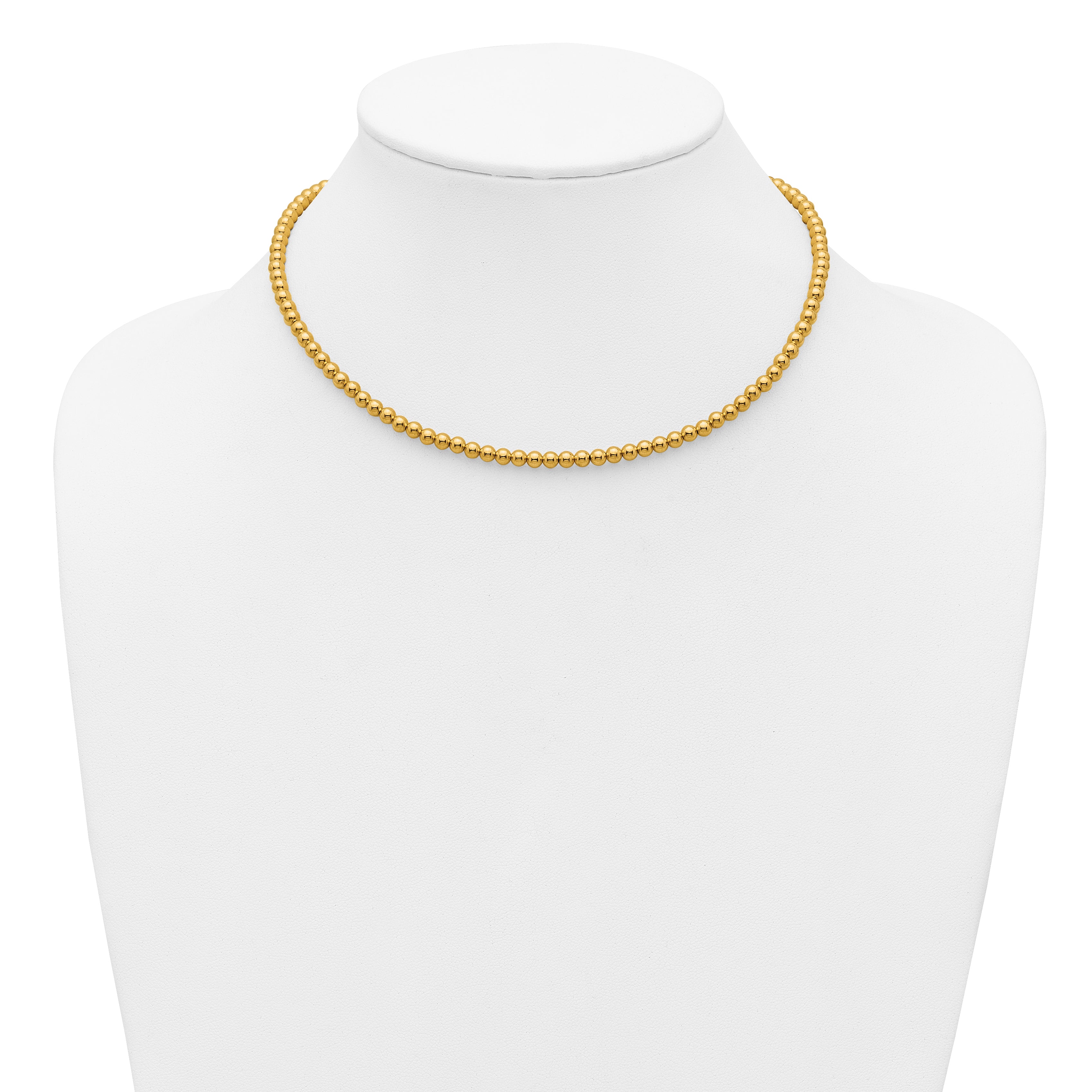 14K Gold Filled 4.0mm Beaded Necklace - view 3