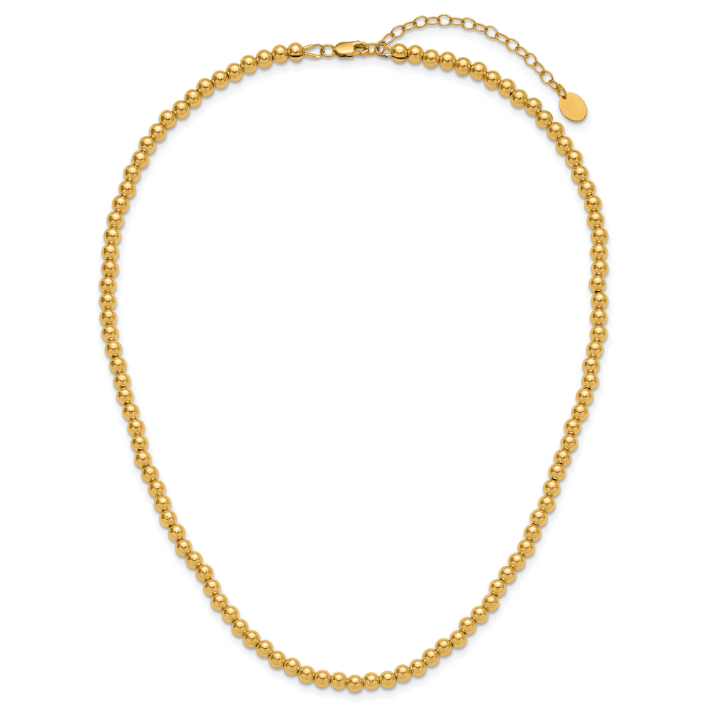 14K Gold Filled 4.0mm Beaded Necklace - view 4