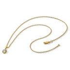 14K Gold Filled 6.75mm CZ Bezel Pendant - view 6