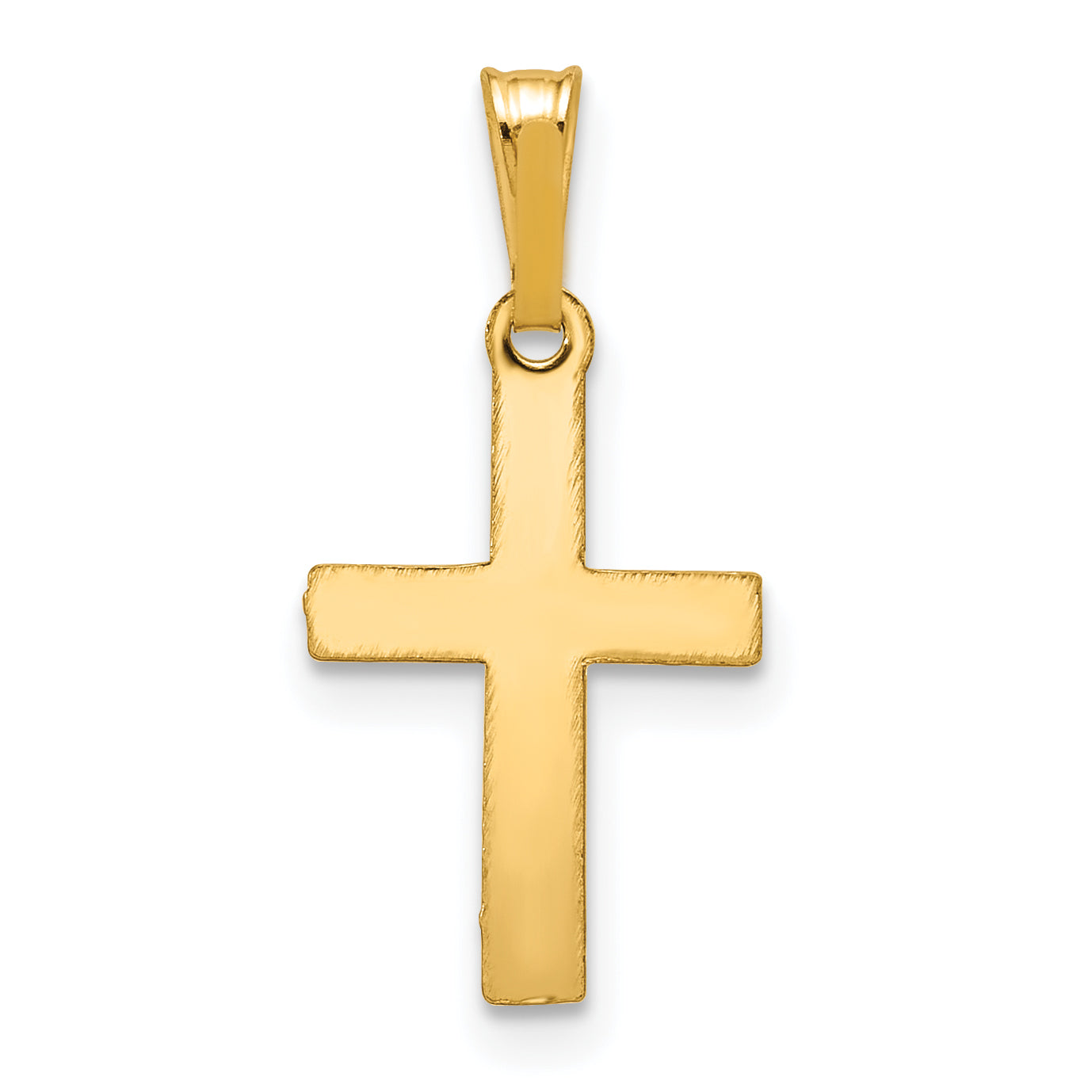 14K Gold Filled 10 x 16mm Flat Cross Pendant - view 3