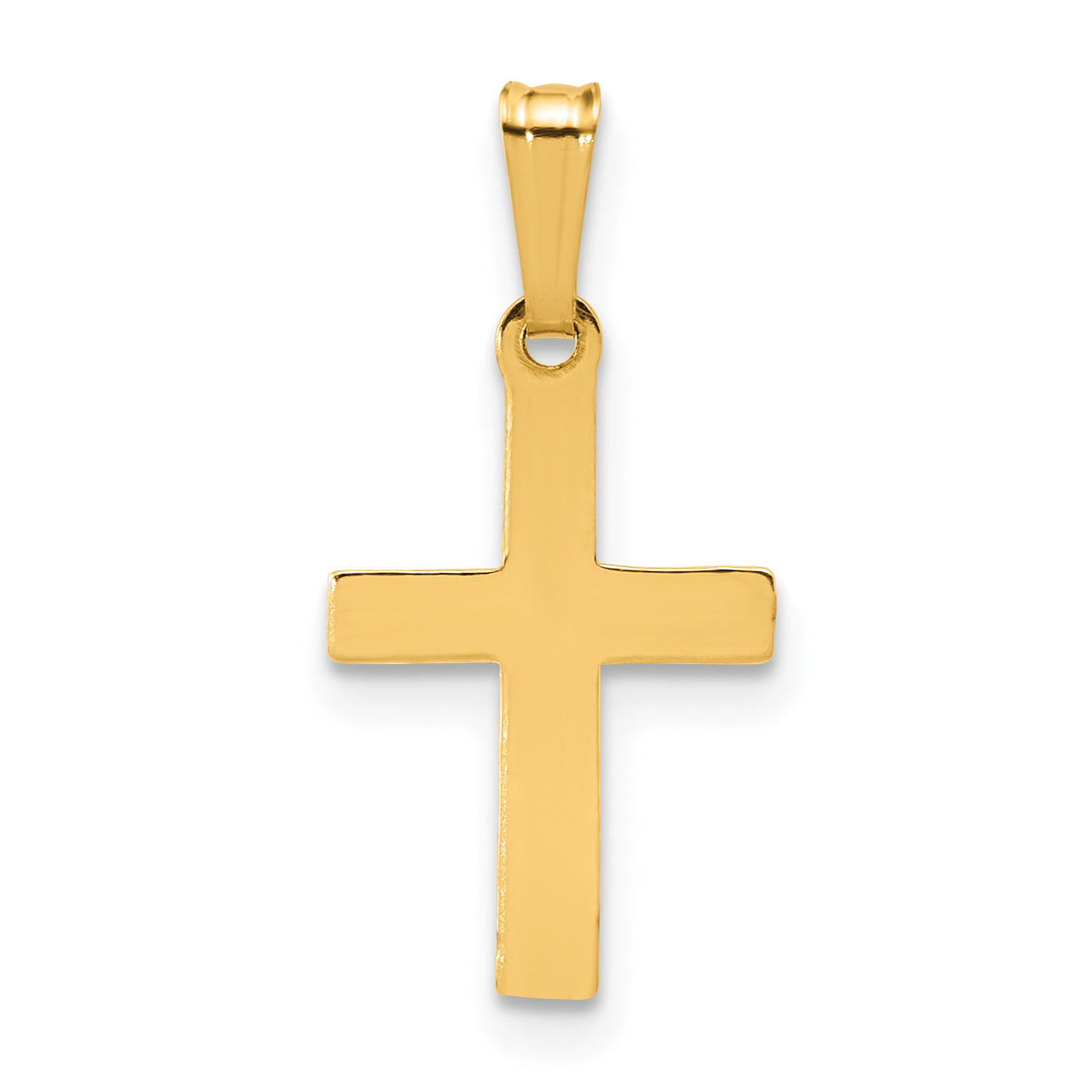 14K Gold Filled 10 x 16mm Flat Cross Pendant by Sophia Jewelers