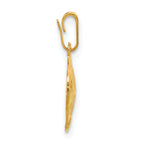14K Gold Filled Textured Sand Dollar Pendant - view 2