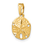 14K Gold Filled Textured Sand Dollar Pendant - view 4