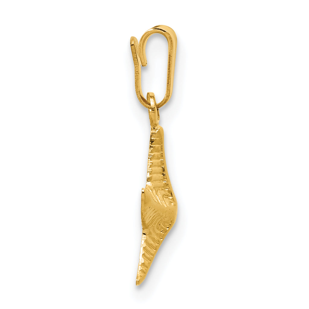 14K Gold Filled Textured Starfish Pendant - view 2