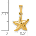 14K Gold Filled Textured Starfish Pendant - view 5