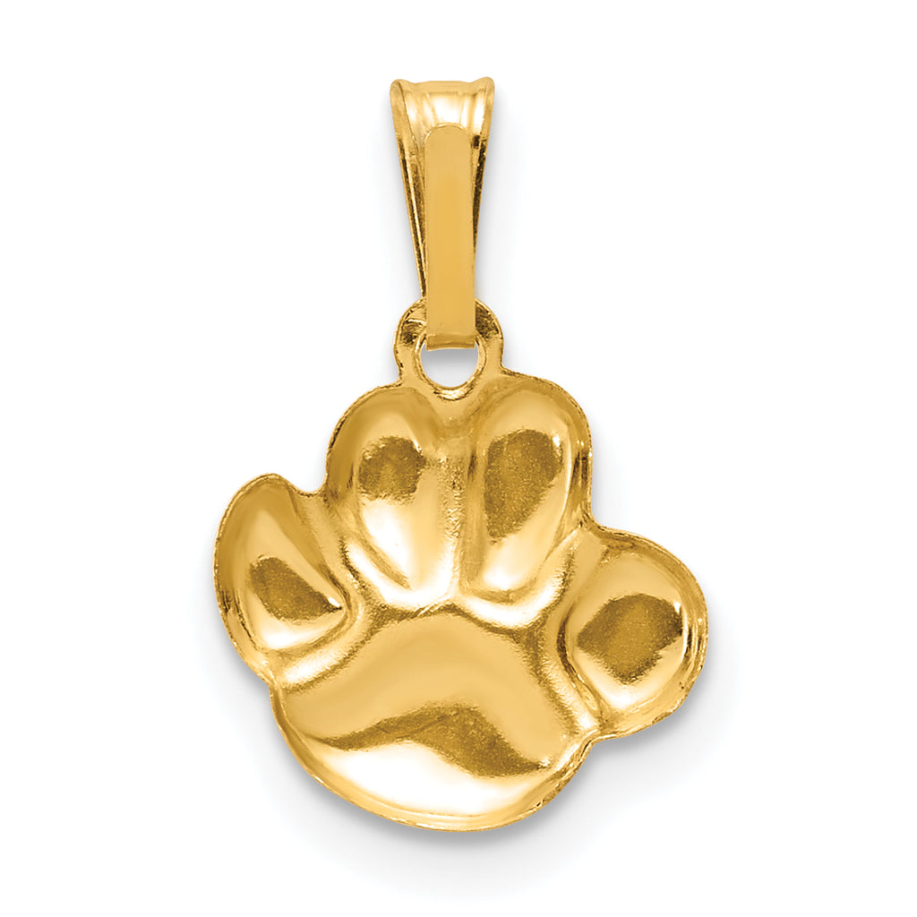 14K Gold Filled 10mm Pawprint Pendant - view 3
