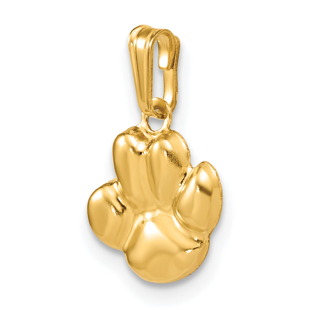 14K Gold Filled 10mm Pawprint Pendant - view 4