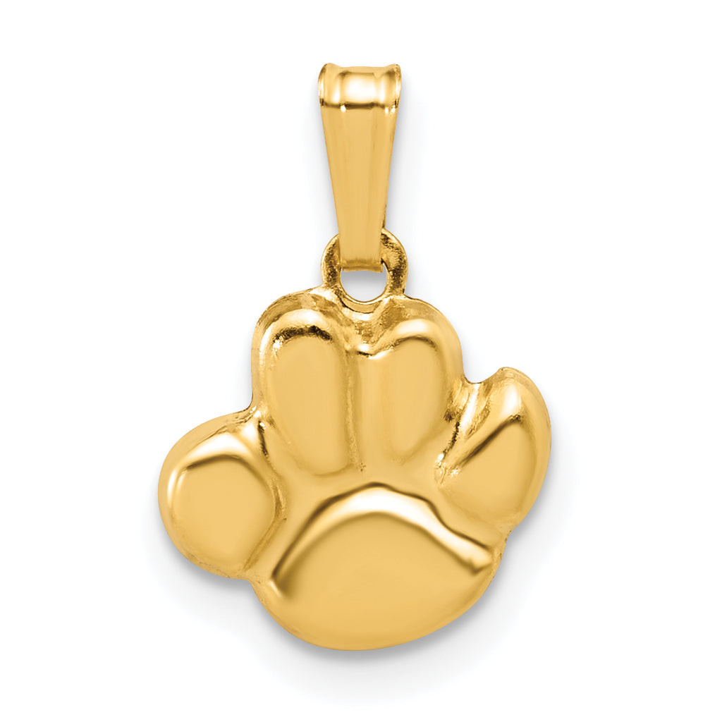 14K Gold Filled 10mm Pawprint Pendant by Sophia Jewelers
