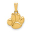 14K Gold Filled 10mm Pawprint Pendant by Sophia Jewelers