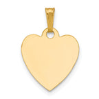 14K Gold Filled 13 x 14mm Heart Disc Pendant - view 3