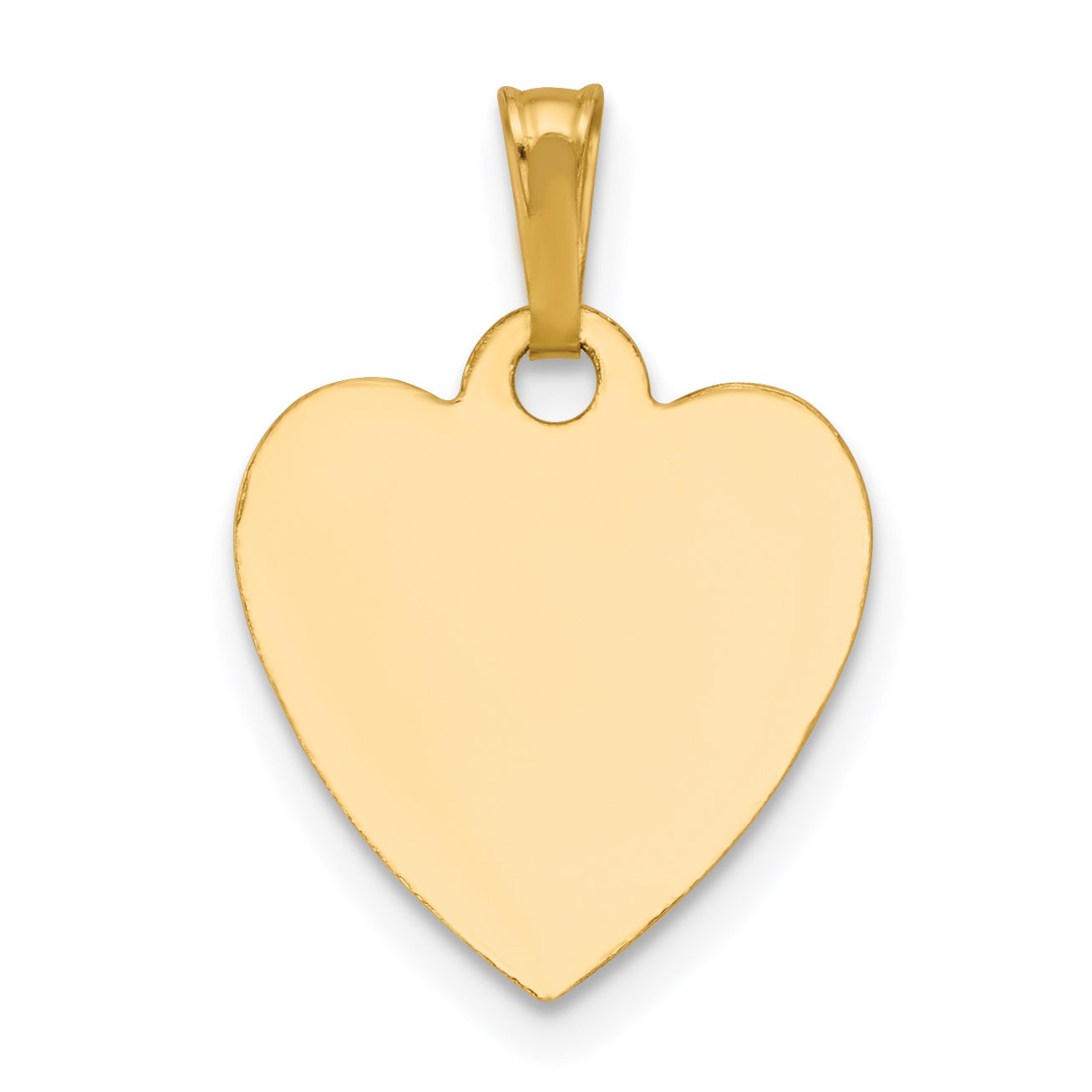 14K Gold Filled 13 x 14mm Heart Disc Pendant - view 3