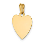 14K Gold Filled 13 x 14mm Heart Disc Pendant - view 4