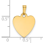 14K Gold Filled 13 x 14mm Heart Disc Pendant - view 5