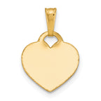 14K Gold Filled 12.5 x 12mm Heart Disc Pendant - view 3