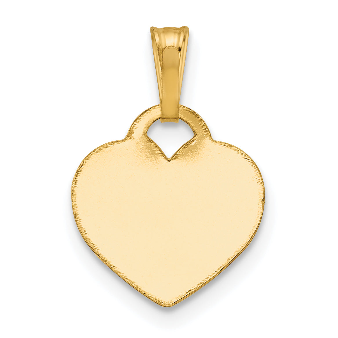 14K Gold Filled 12.5 x 12mm Heart Disc Pendant - view 3