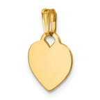 14K Gold Filled 12.5 x 12mm Heart Disc Pendant - view 4