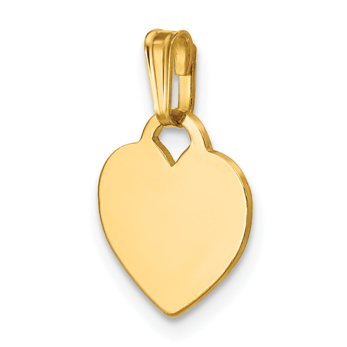 14K Gold Filled 12.5 x 12mm Heart Disc Pendant - view 4