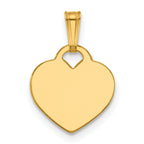 14K Gold Filled 12.5 x 12mm Heart Disc Pendant by Sophia Jewelers