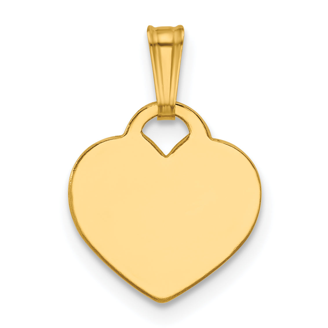14K Gold Filled 12.5 x 12mm Heart Disc Pendant by Sophia Jewelers