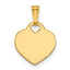 14K Gold Filled 12.5 x 12mm Heart Disc Pendant by Sophia Jewelers
