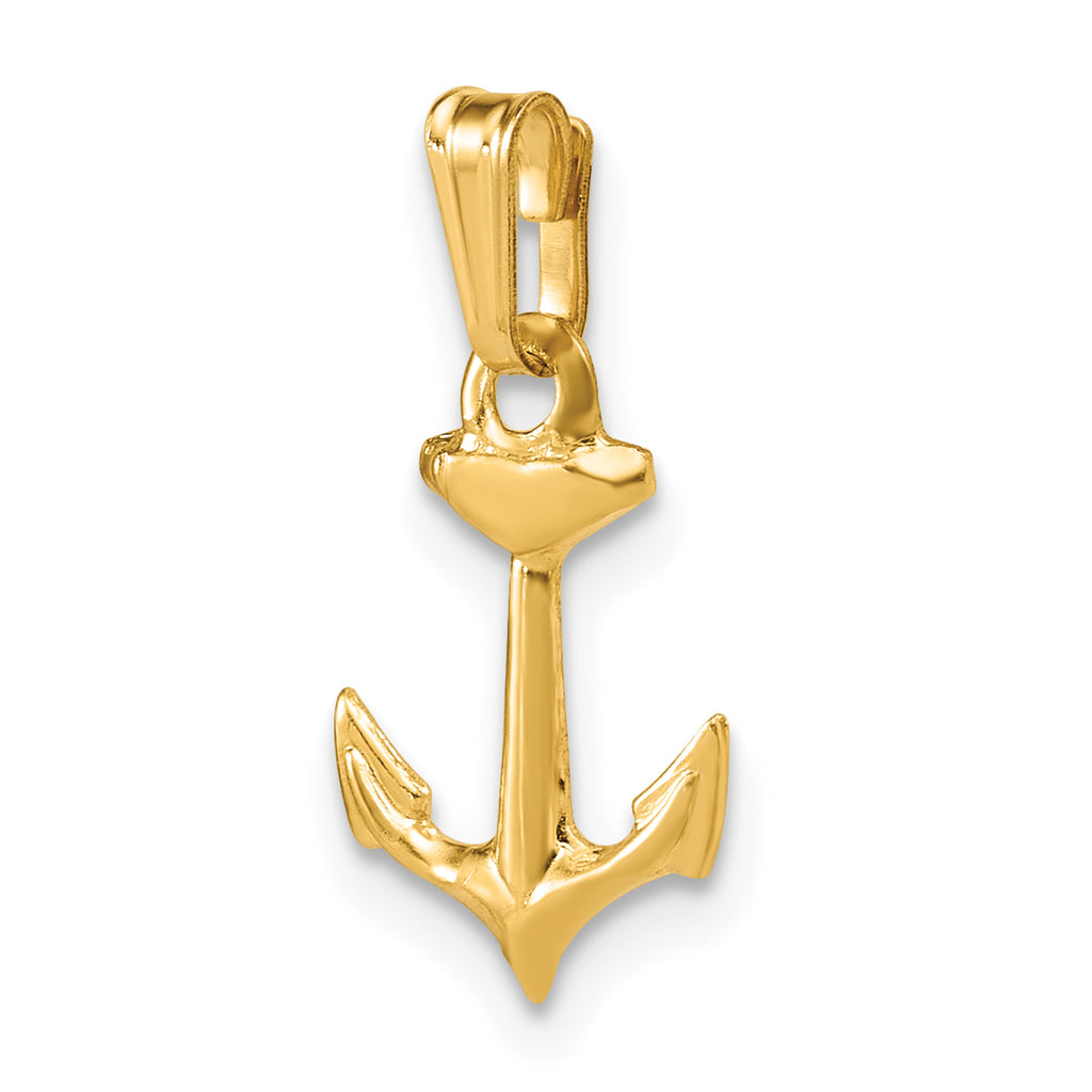 14K Gold Filled Anchor Pendant - view 4