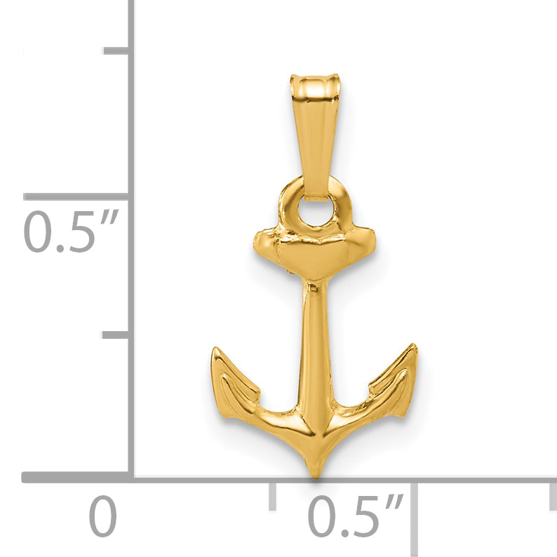 14K Gold Filled Anchor Pendant - view 5