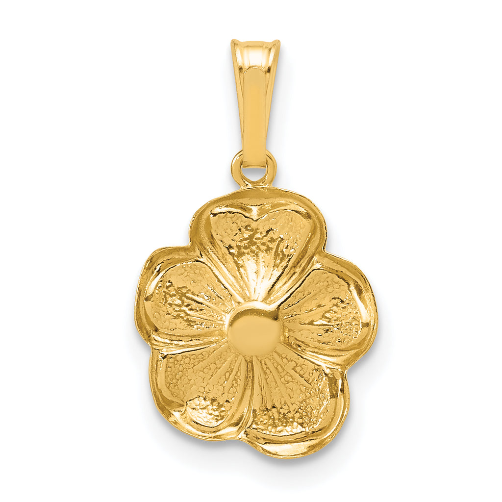 14K Gold Filled 11 x 12mm Flower Pendant - view 3