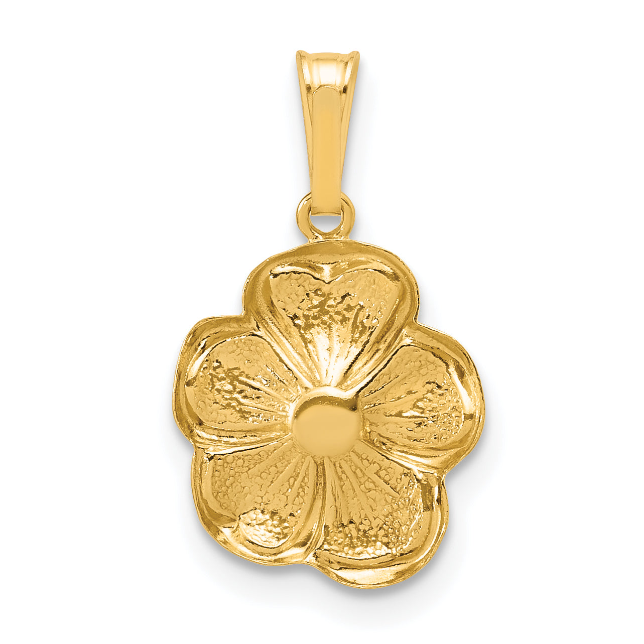 14K Gold Filled 11 x 12mm Flower Pendant - view 3