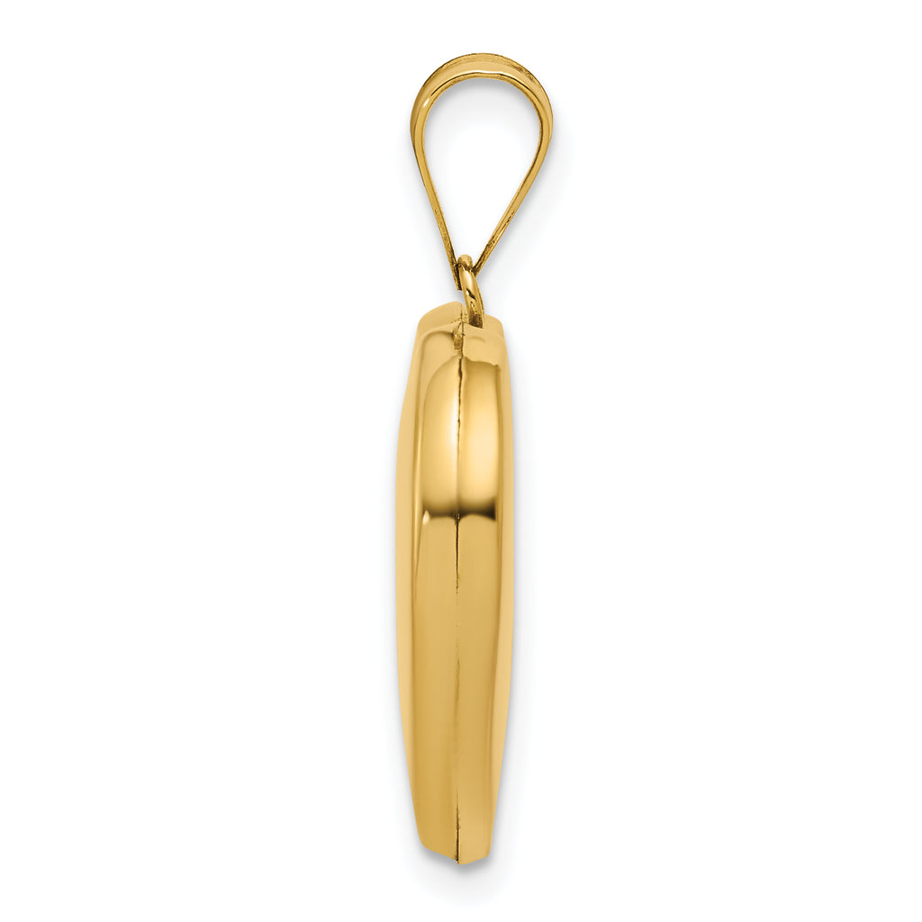 14/20 Gold Filled Polished 1/20 18mm Indented Heart Pendant