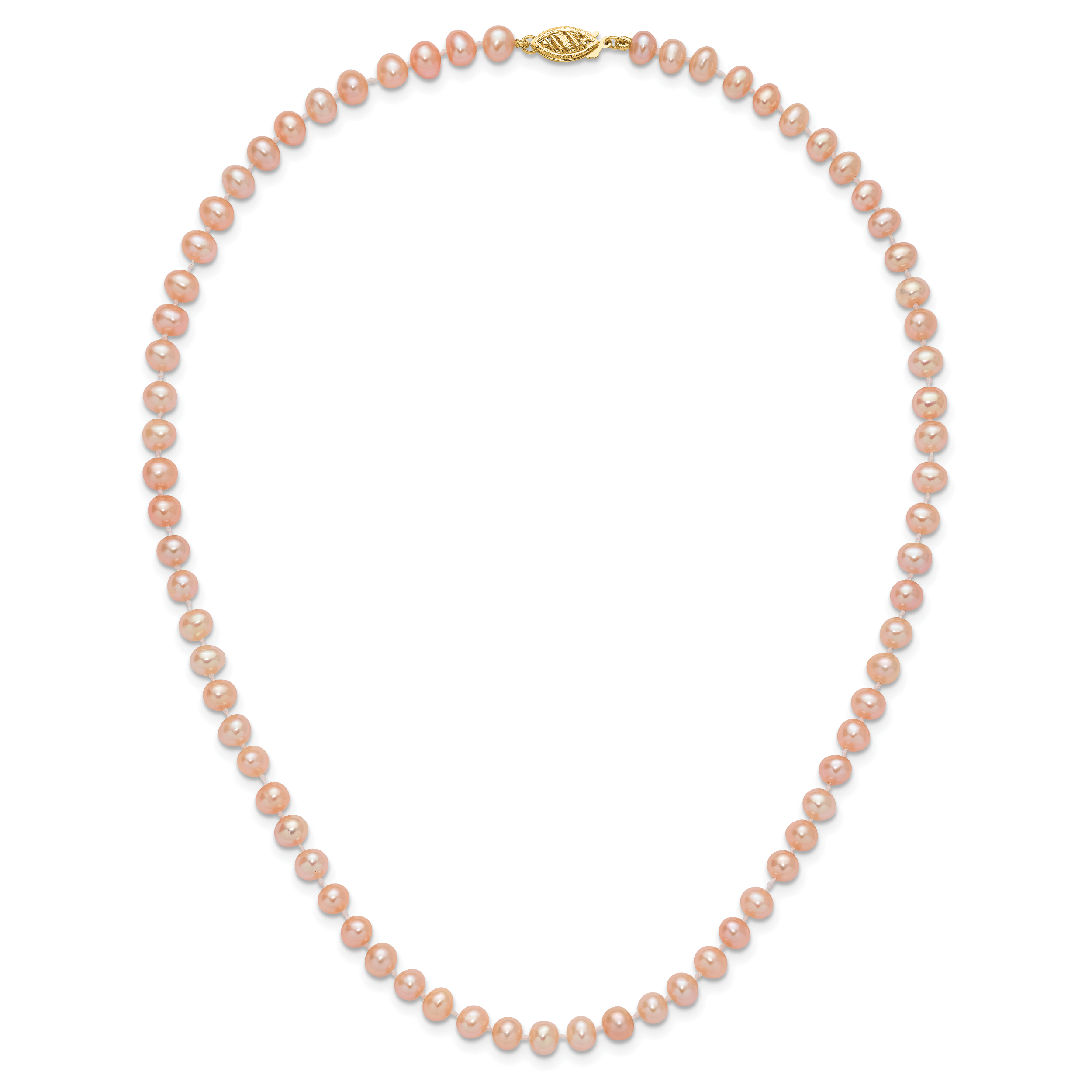 14K Gold Filled 5-6mm Pink Cultured Freshwater Pearl Necklace - view 4