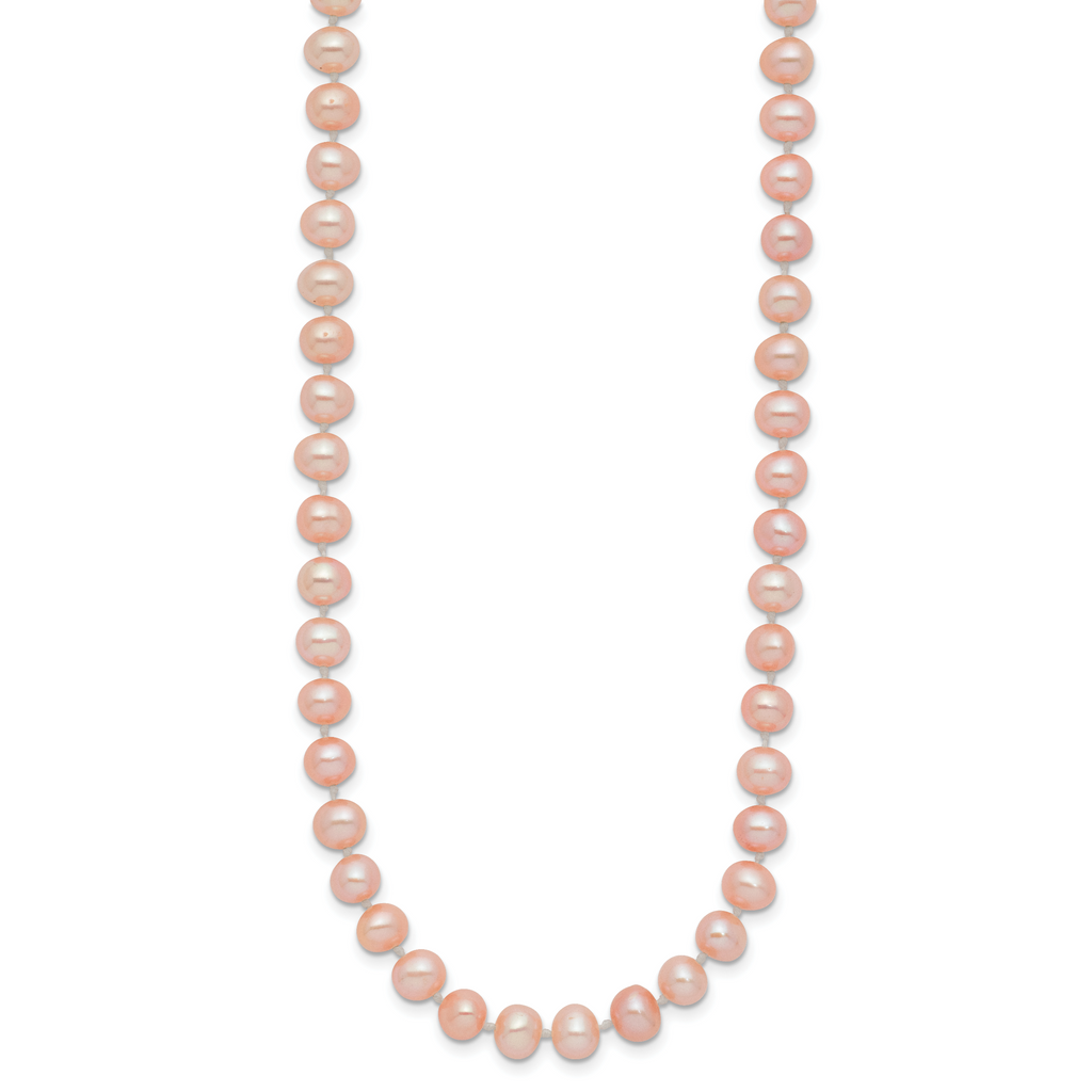 14K Gold Filled 5-6mm Pink Cultured Freshwater Pearl Necklace