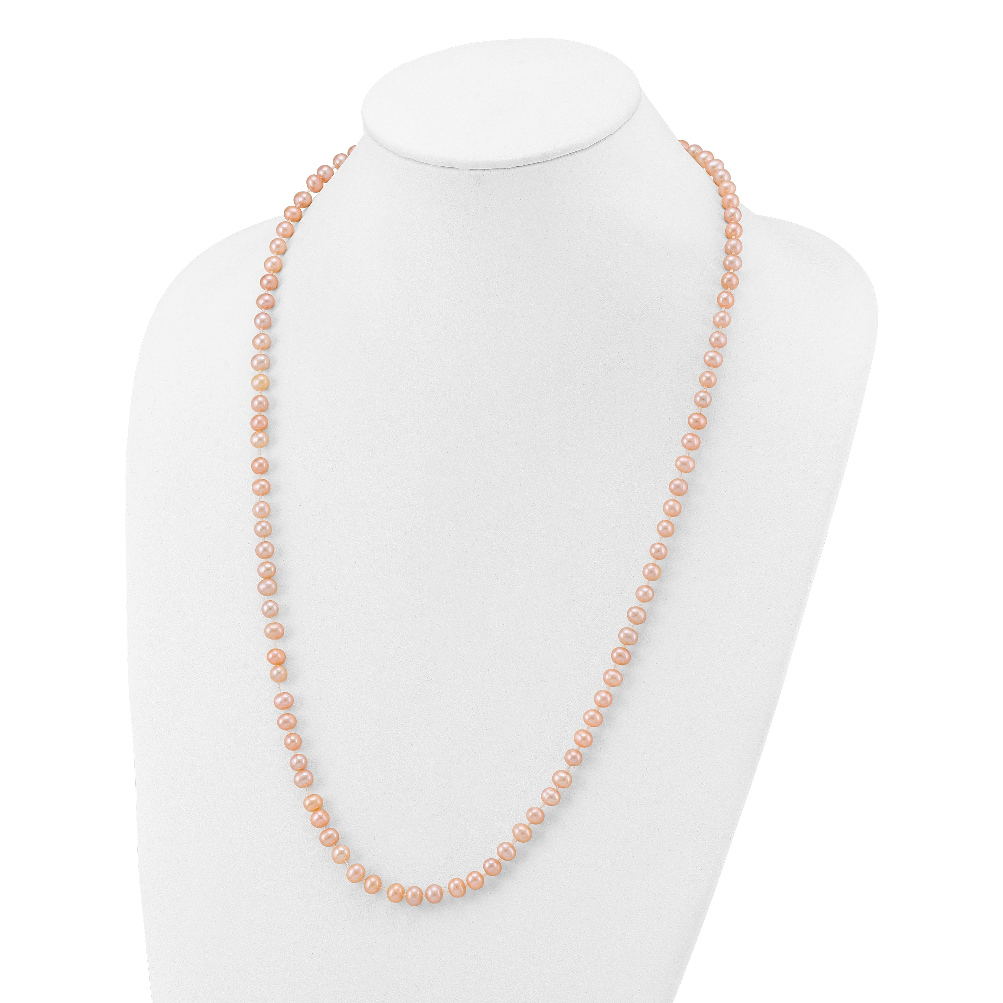 14K Gold Filled 5-6mm Pink Cultured Freshwater Pearl Necklace
