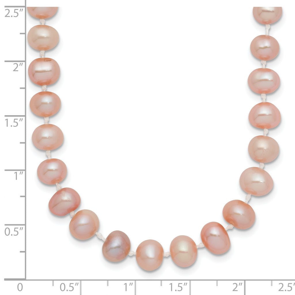 14K Gold Filled 6-7mm Pink Cultured Freshwater Pearl Necklace - view 5