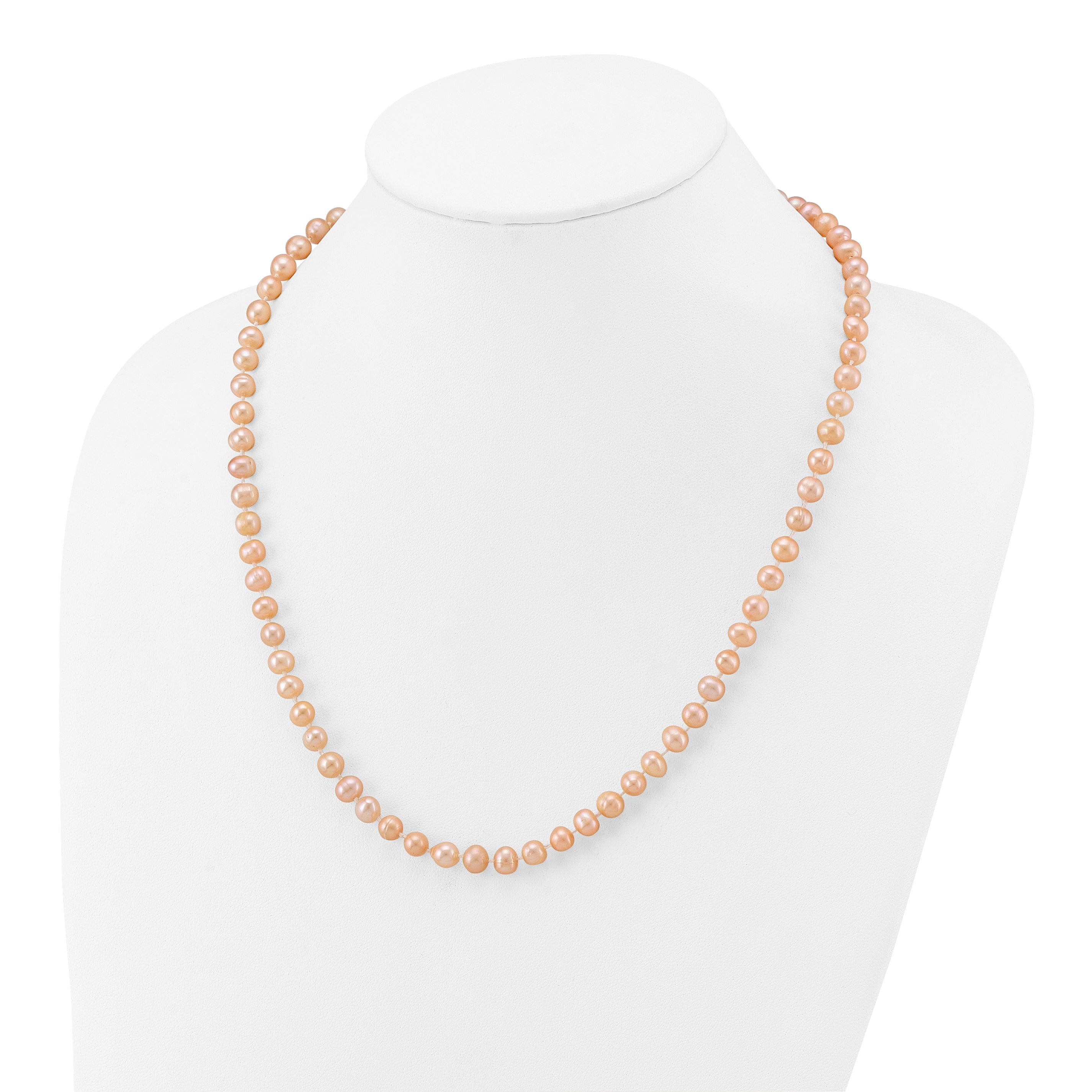 14K Gold Filled 6-7mm Pink Cultured Freshwater Pearl Necklace